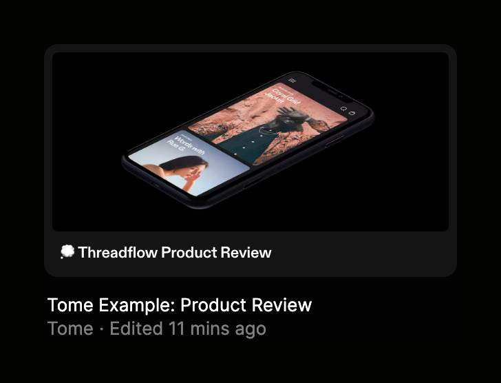 Tome
				card ui component