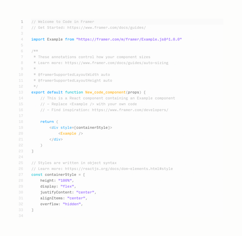 Framer
				code block ui component