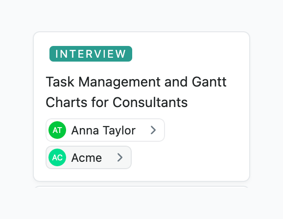 Fibery
				card ui component