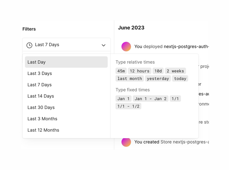 Vercel
				datepicker ui component