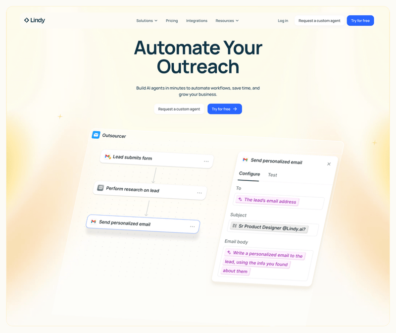 Lindy
				hero section ui component