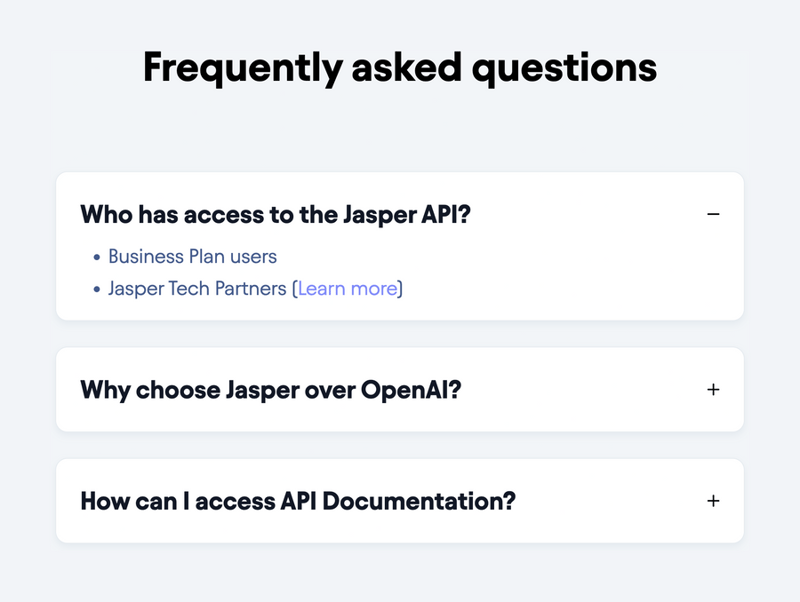 Jasper
				faq ui component