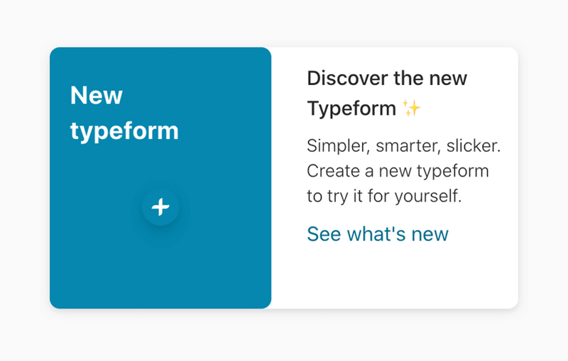 Typeform
				card ui component