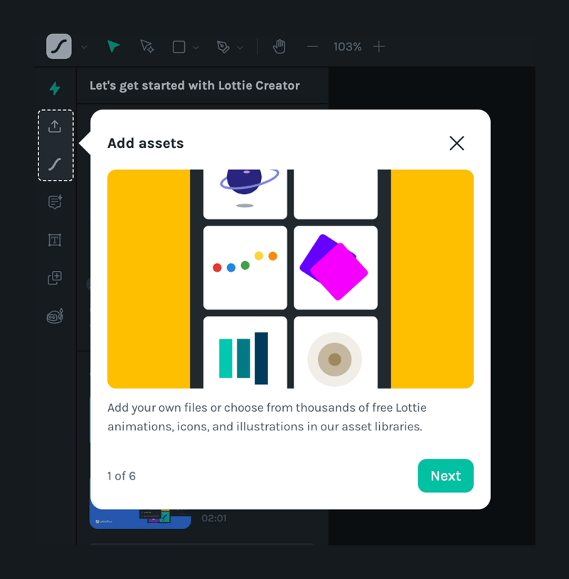 Lottie
			design grid onboarding file upload pagination ui component