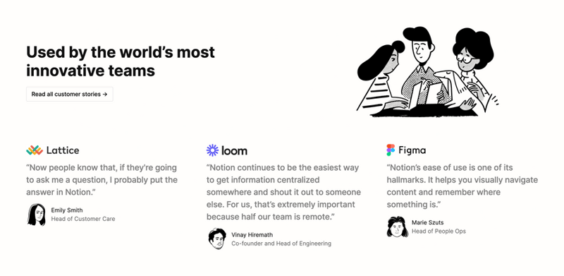 Notion
				testimonial ui component