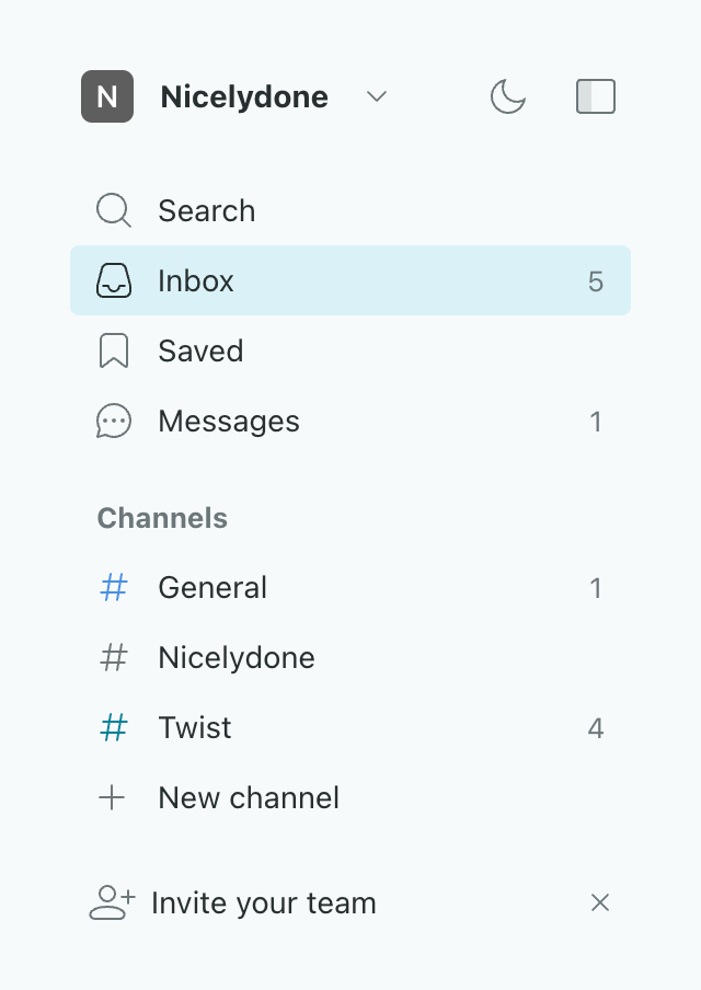 Twist
				vertical navigation ui component