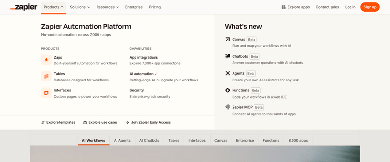 Zapier
				flyout menu ui component