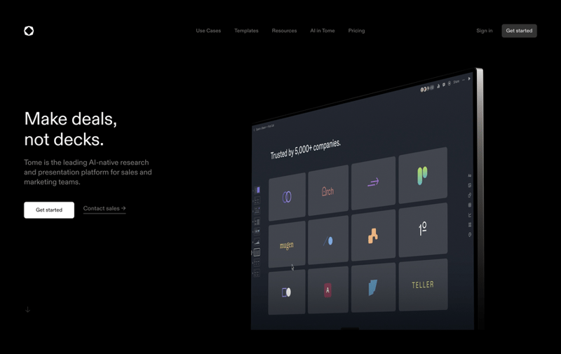 Tome
				hero section ui component
