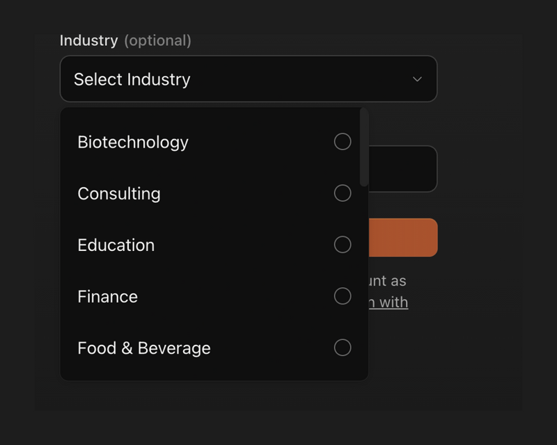 Anthropic
				input select ui component