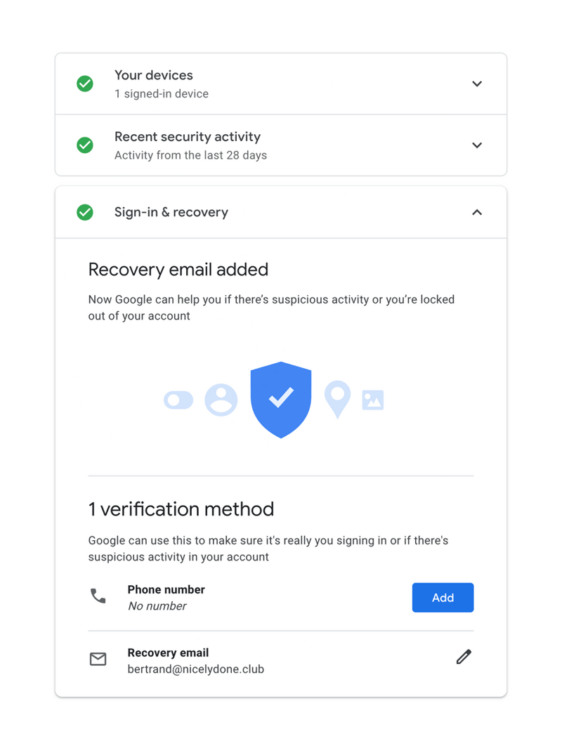 Google Account
				stepper ui component