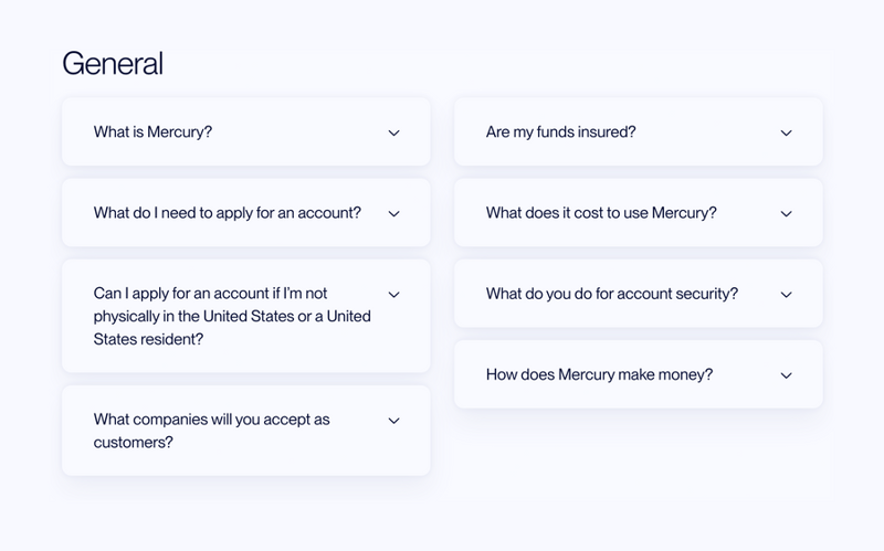 Mercury
				faq ui component