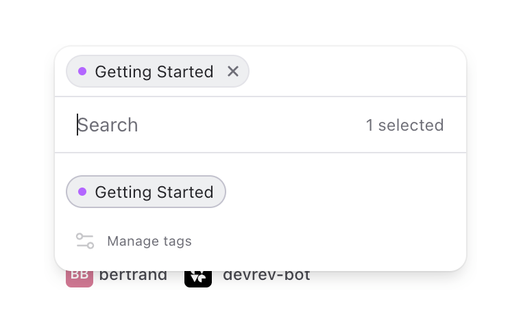 DevRev
				input tag ui component