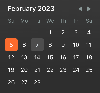 Cron
				datepicker ui component