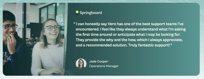 Vero
				testimonial ui component