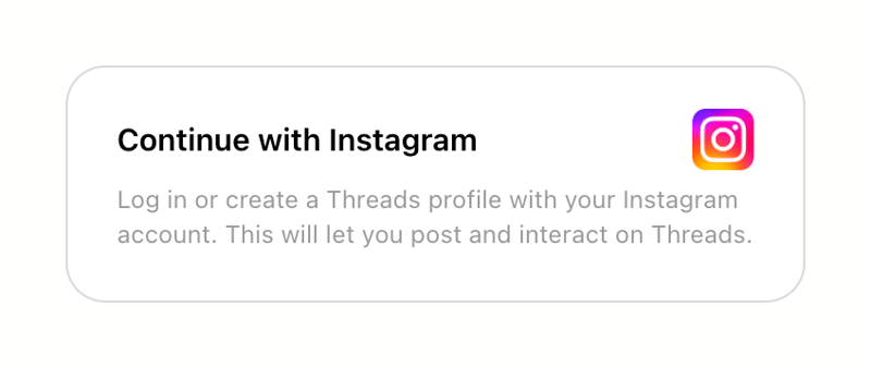 Threads
				social login button ui component