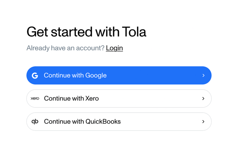 Tola
				social login button ui component