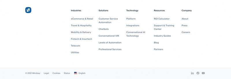 Mindsay
				footer ui component