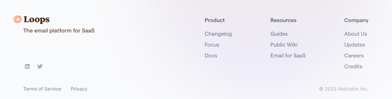 Loops
				footer ui component