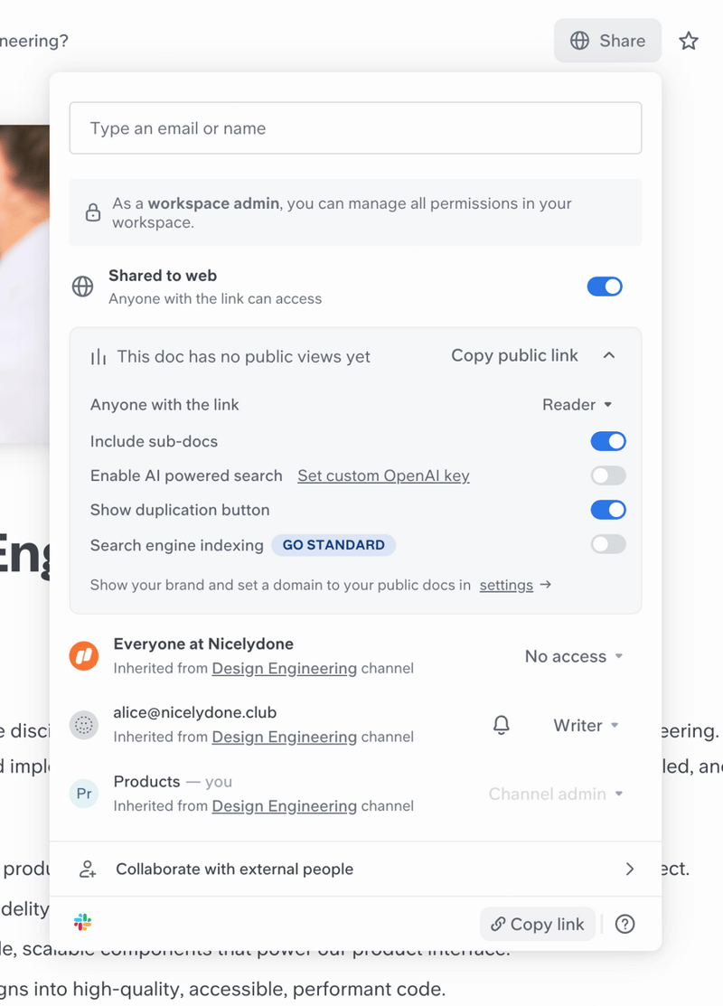 Slite
				dropdown menu ui component