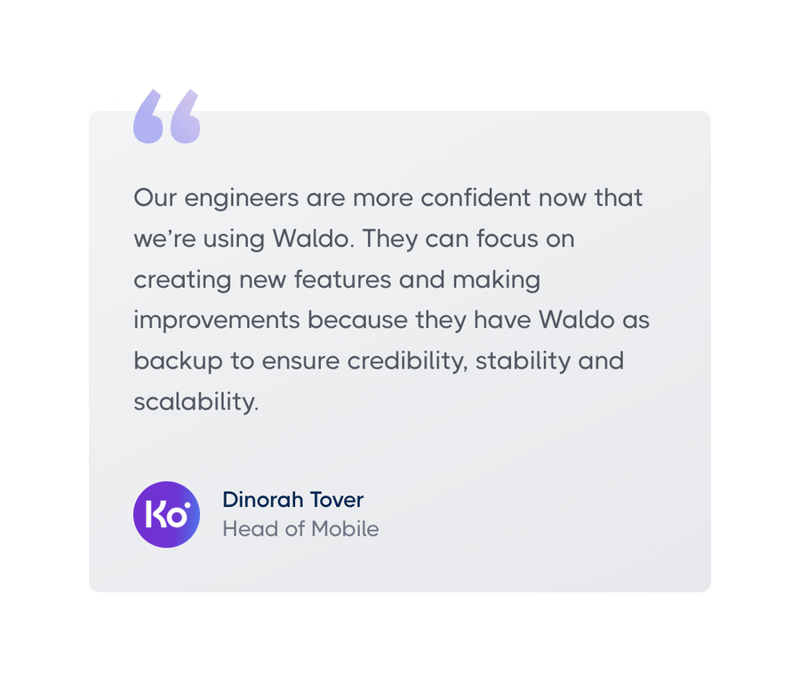Waldo
				testimonial ui component