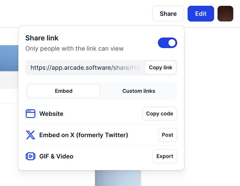 Arcade
				dropdown menu ui component