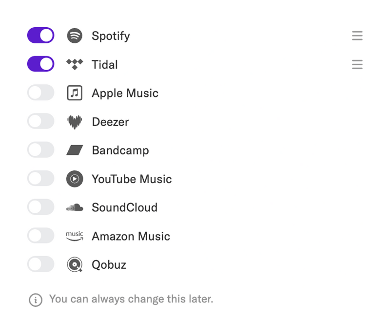 Record club
				toggle/switch ui component