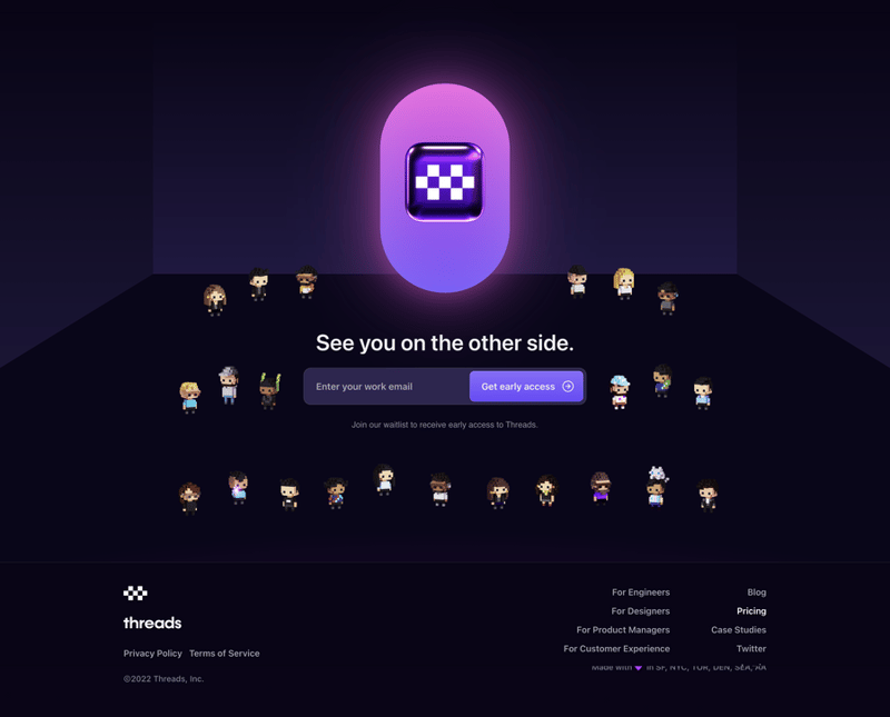 Threads
				footer ui component