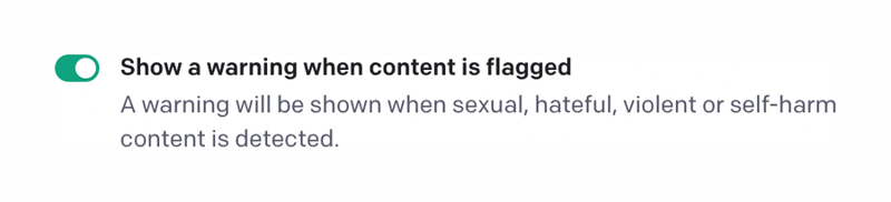 OpenAI
				toggle/switch ui component