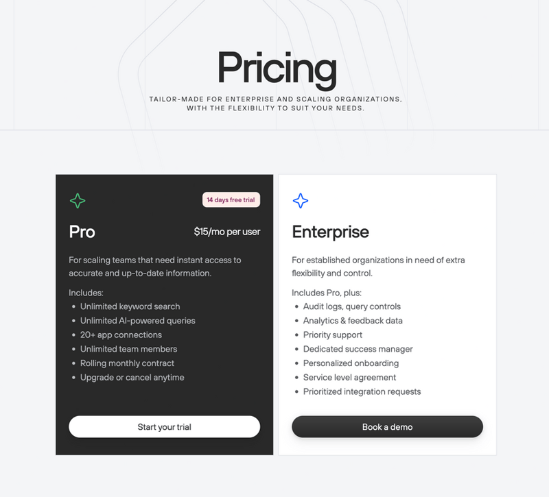 Qatalog
				pricing section ui component