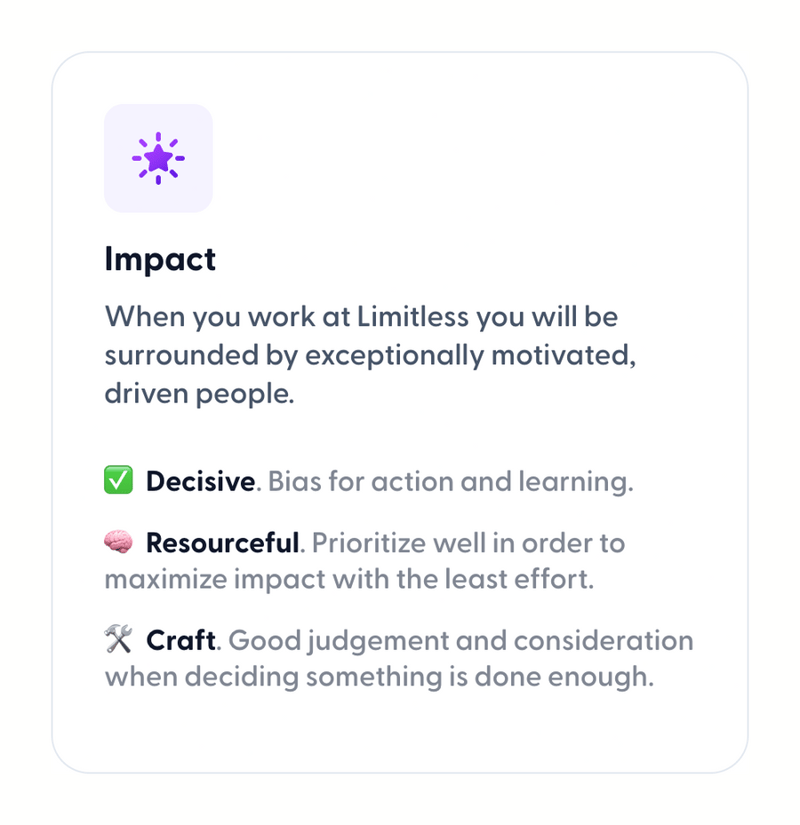 Limitless
				card ui component
