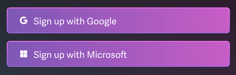 Superhuman
				social login button ui component