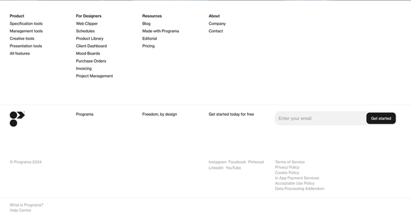 Programa
				footer ui component