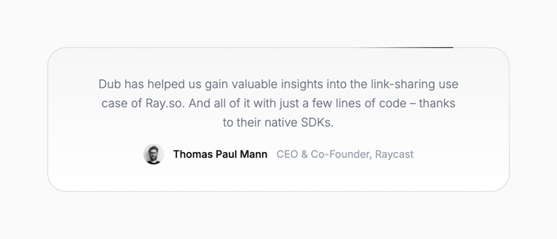 Dub
				testimonial ui component