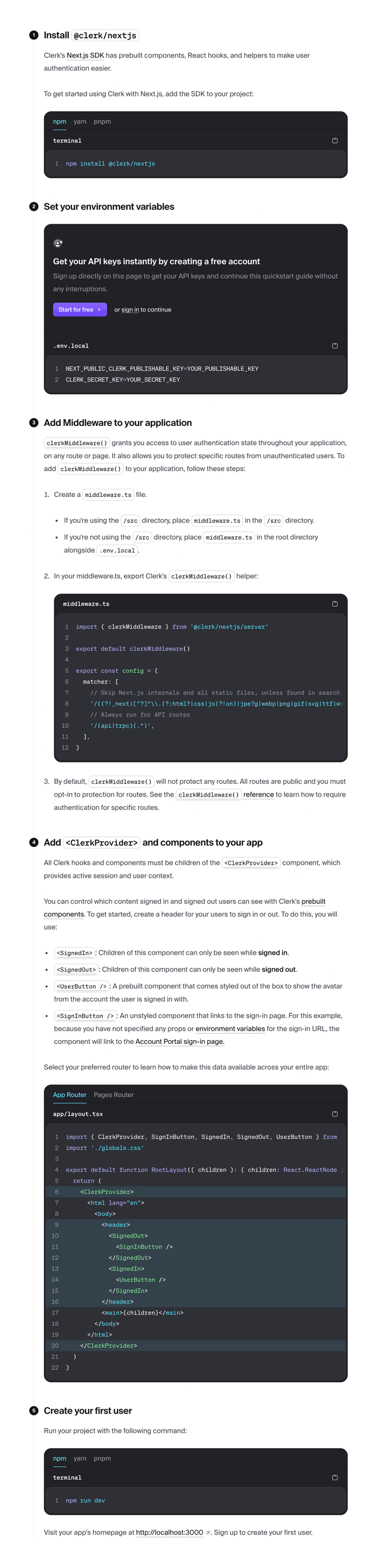 Clerk
				stepper ui component