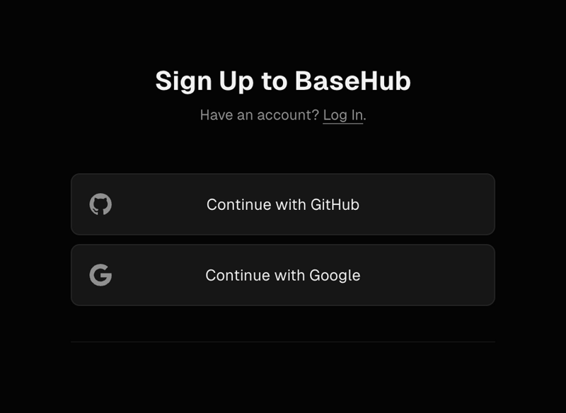 Basehub
				social login button ui component