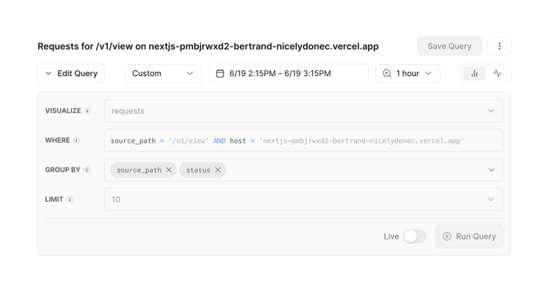 Vercel
				query builder ui component