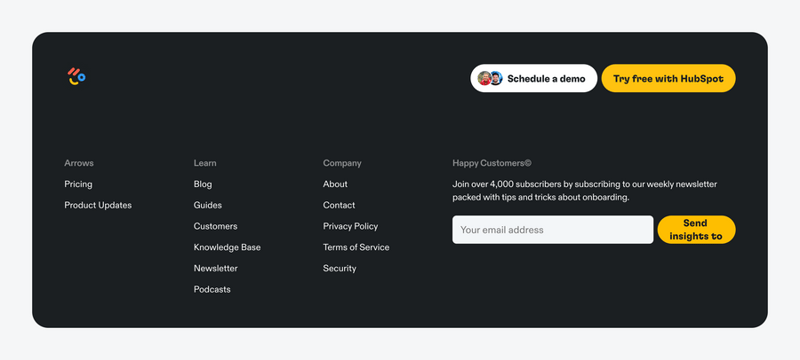 Arrows
				footer ui component