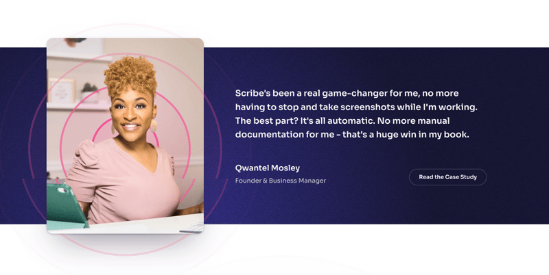 Scribe
				testimonial ui component