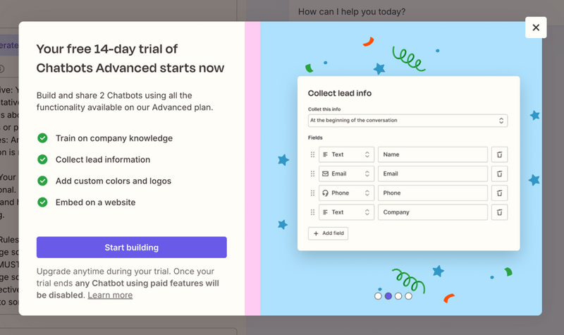 Zapier
				modal ui component