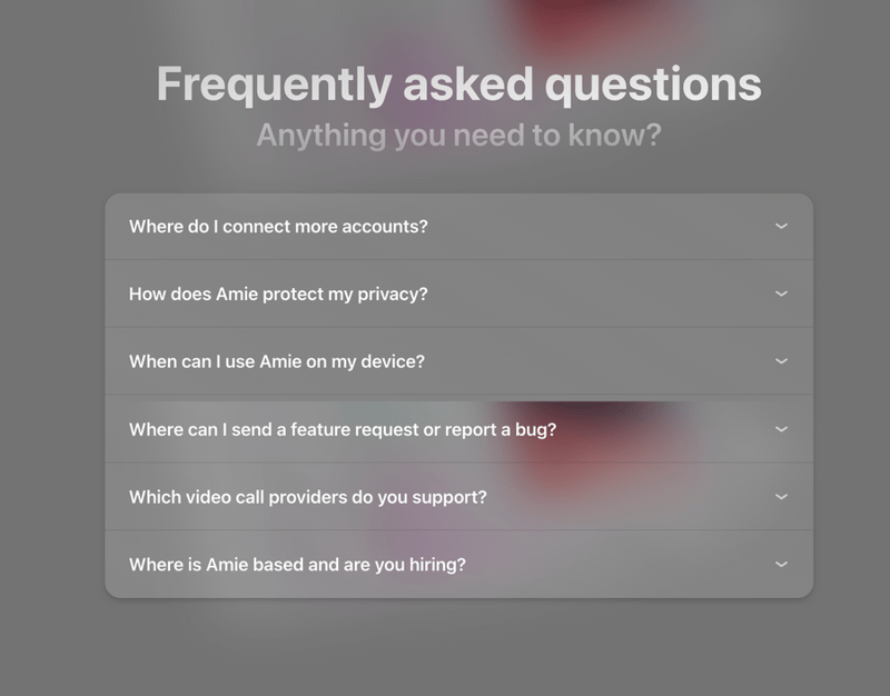 Amie
				faq ui component