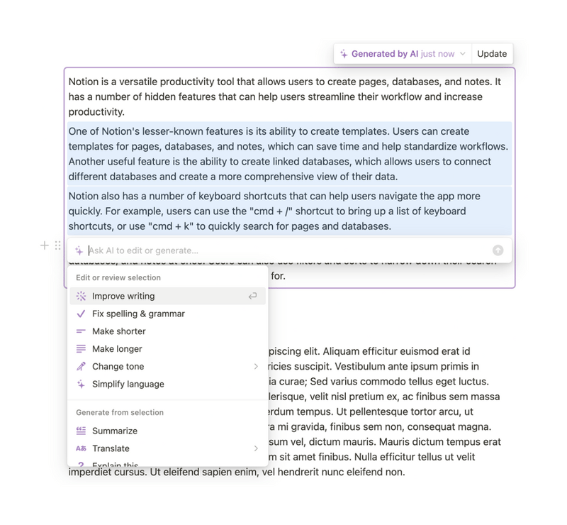 Notion
				artificial intelligence ui component