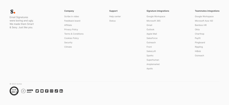 Scribe
				footer ui component