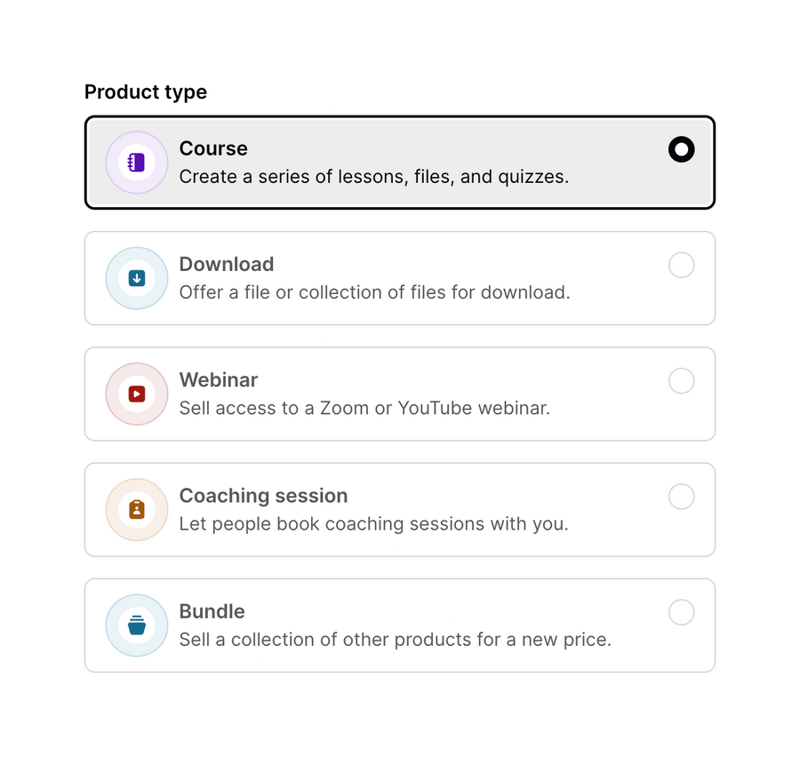 Podia
				checkbox & radio ui component