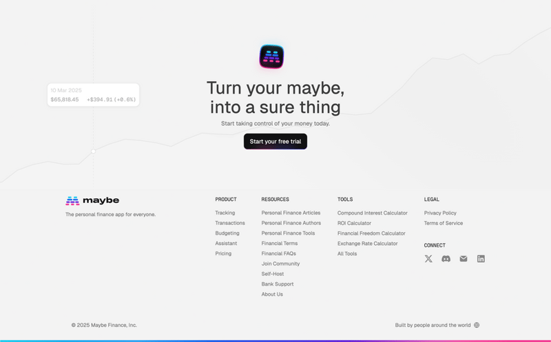 Maybe Finance
				footer ui component