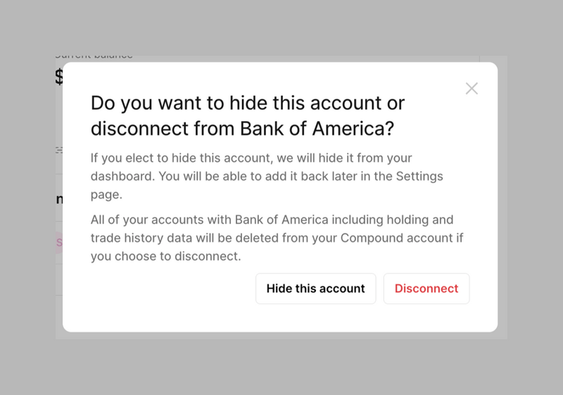 Compound Planning
				modal ui component