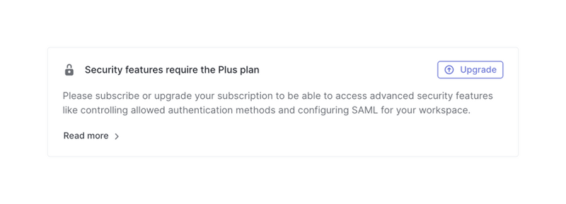 Linear
				upgrade your plan ui component