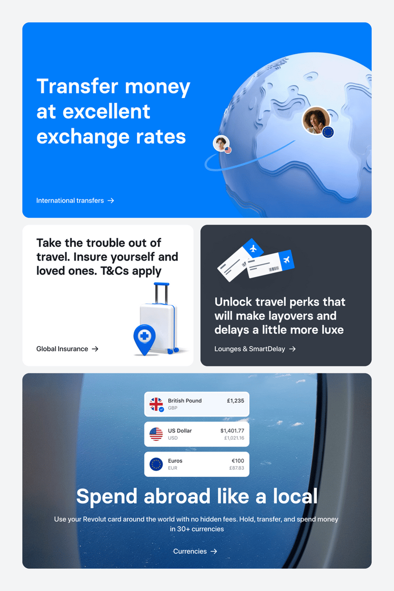 Revolut
				bento box ui component