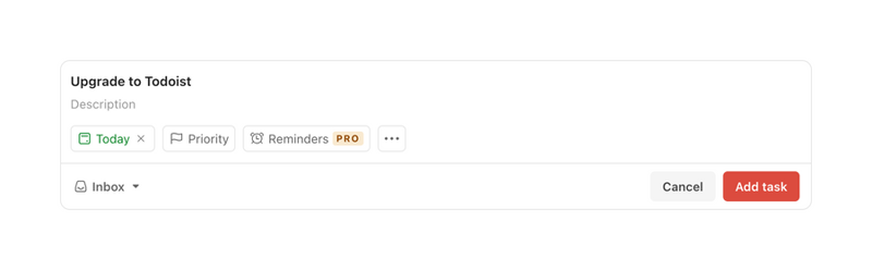 Todoist
				card ui component