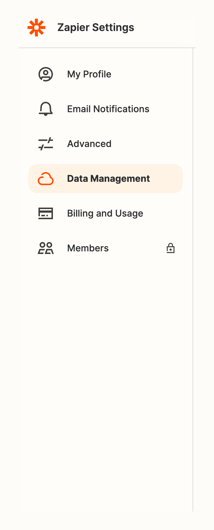 Zapier
				vertical navigation ui component
