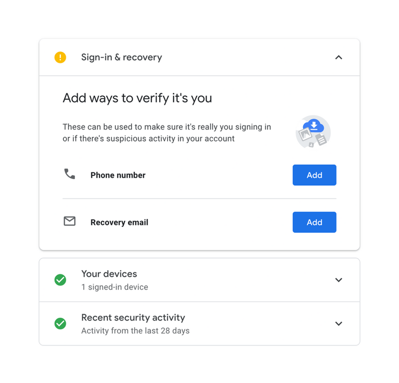 Google Account
				accordion ui component